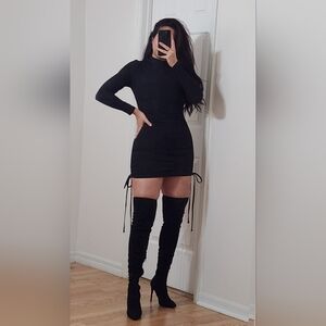 Almost Famous Black Long Sleeve Dress